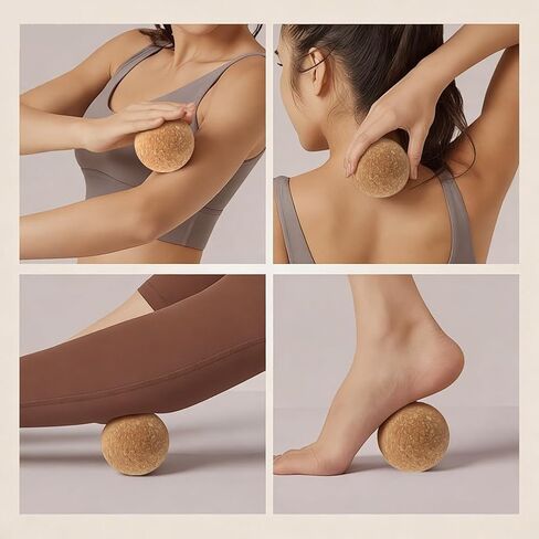 Natural Cork Balance Board Kit, 4-in-1 Foot & Ankle Strengthener Kit, Balance Trainer with Massage Roller & Ball, Toe Resistance Bands, Portable Balances Trainer for Home, Office in Kuwait