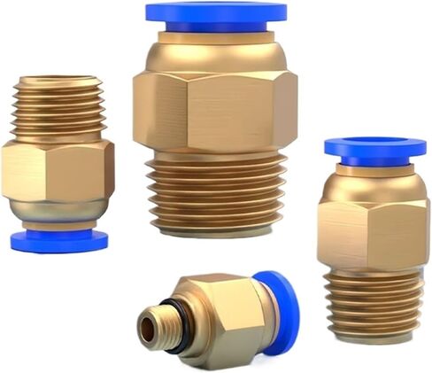 Pneumatic Air Connector Fitting PC 4/6/8/10/12mm Thread 1/8 1/4 3/8 1/2 Hose Fittings Pipe Quick Connectors(PC8-M8x1.25) in Kuwait