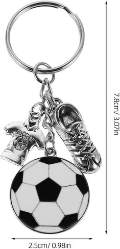 NOLITOY Soccer Keychain 12 Pack - Zinc Alloy Football Keychains for Boys Girls, 3D Sports Backpack Bag Charm Keyring, Soccer Party Favors Goodie Bag Fillers, Team Gifts for Kids Teens in Kuwait