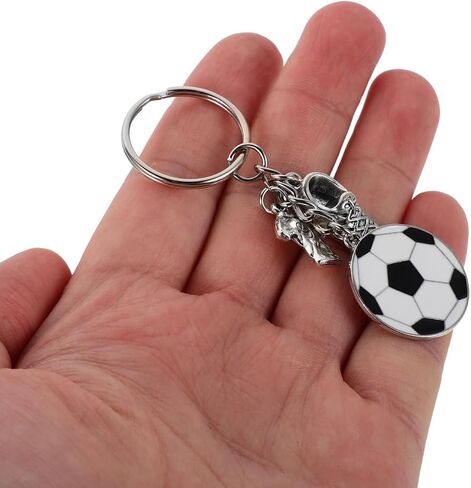 NOLITOY Soccer Keychain 12 Pack - Zinc Alloy Football Keychains for Boys Girls, 3D Sports Backpack Bag Charm Keyring, Soccer Party Favors Goodie Bag Fillers, Team Gifts for Kids Teens in Kuwait