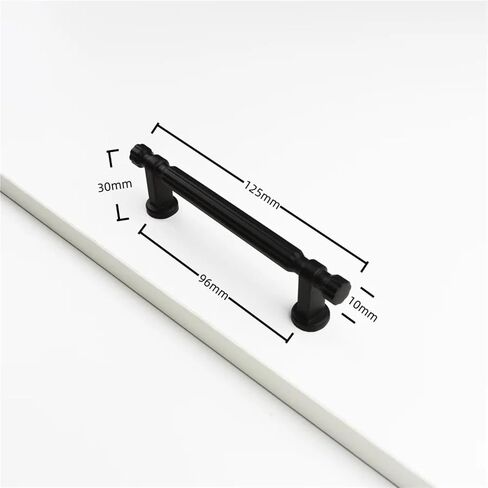 مقابض خزانة صلبة درج T Bar أثاث يسحب الأجهزة 1 قطعة (Black-C96mm) in Kuwait