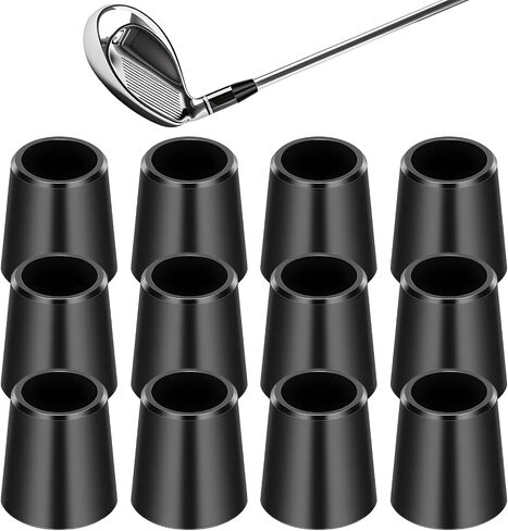 Vin Beauty 12 Pack Golf Iron Ferrules .355 Golf Ferrules for Taper Tip Iron Black Golfs Club Ferrule for Irons Shaft in Kuwait