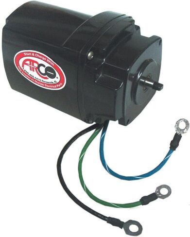 محرك Arco 6218 Tilt Trim Motor لـ Mercruiser I/O وMercury Outboard مع مضخة Oildyne، 12 فولت، طرف طرفي حلقي، أسود in Kuwait