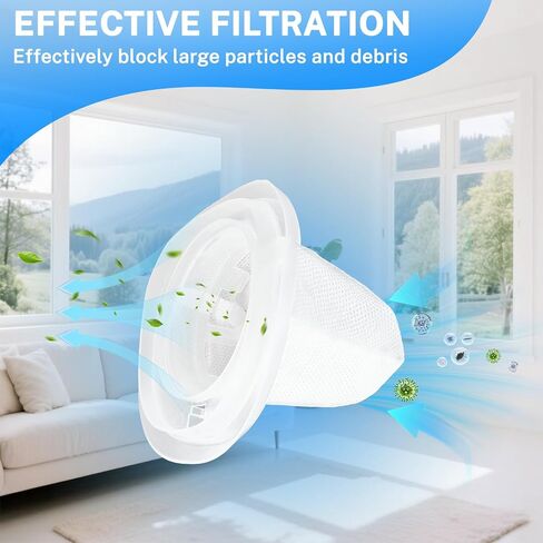 6 Packs HNVCF10 Filter Replacement for Black and Decker Dustbuster Hand Vacuum, Compatible with HNV215B12 HNVC215B10 HNVC115J06 HNVC115B22 HNVC220BCZ01 HNVC220BCP07 HNVC215BW52 HNVC115JB06 in Kuwait