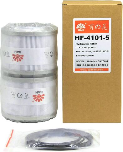 مجموعة واحدة (قطعتان) مرشح هيدروليكي BAIZHIHUA YN52V01020P1 يحل محل YN52V01013P1، YN52V01001P1 يناسب Kobelco ED150 SK135SR-1E SK170-8 SK200-6ES SK200-8 SK210-8 SK250-8 SK260-8 SK350-2 SK350-9 حفارة J05E in Kuwait