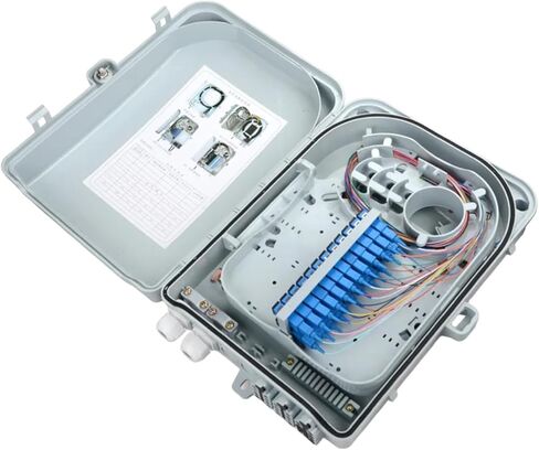 24 Core Optical Fiber Distribution Box SC Optical Splitter Terminal with Pigtail Adapter ODP NAP OTB Fat Outdoor Waterproof(24 Core SC UPC) in Kuwait