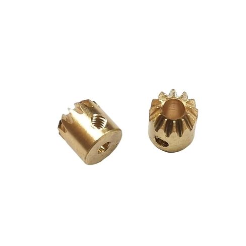 2pcs 0.5M 12T Micro Bevel Gear Copper 90 Degree Meshing Drive Metal Bevel Pinion 6.71x7mm Micro Conical Gear DIY Model Meshing Pinion(3mm bore) in Kuwait