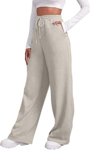 Baggy Sweatpants for Women Casual Wide Leg Drawstring High Waisted Athletic Sweat Track Pants with Pockets 2026 in Kuwait
