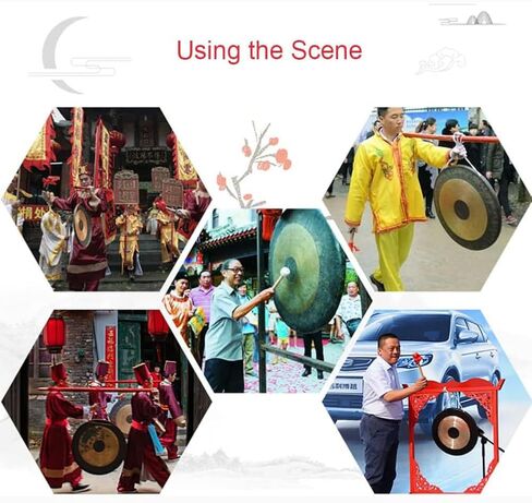 Chinese gongs Chau gong, Chinese Chau Gong Drummer Feng Shui Gongs for Large Song Dance Troupes Symphony Orchestra Singing Bowls,30cm in Kuwait