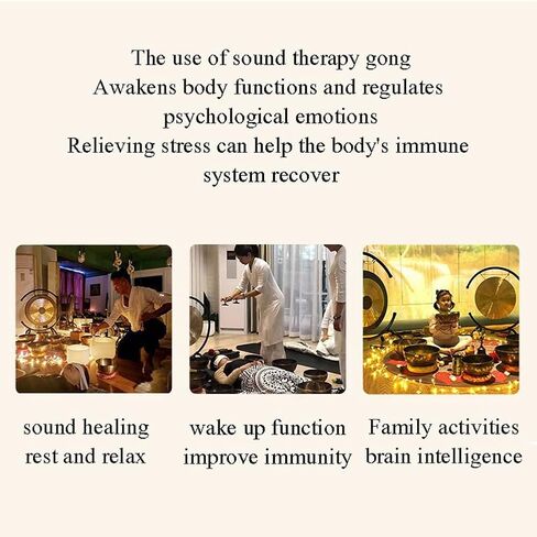 gong Percussion Instruments Authentic gong Zen Table Kung Fu Tai Chi Symbols Feng Shui Meditation Table Bell Home Accessories Housewarming Celebration Blessing Gift(Color:1,Size:60cm.) in Kuwait