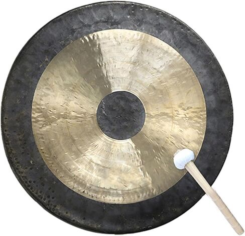 Traditional Chinese Bronze Chinese Gong,Brass Gong Percussion Instrument Chinese Wind Gongs for Sound Therapy,Meditation,&Yoga gold-35cm in Kuwait