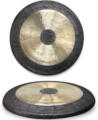 Traditional Chinese Bronze Chinese Gong,Brass Gong Percussion Instrument Chinese Wind Gongs for Sound Therapy,Meditation,&Yoga gold-35cm in Kuwait