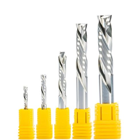 2pcs Spiral Router Bits CNC End Mill - Up & Down Cut Compression Bit - 3.175/4/5/6/8/10mm Shank - Tungsten Steel(6x22mm) in Kuwait