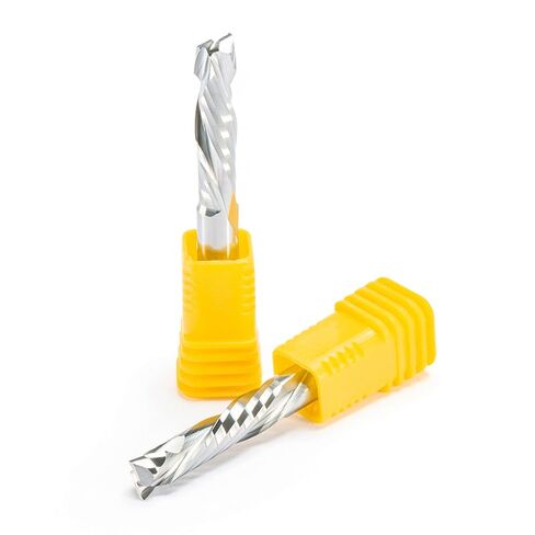 2pcs Spiral Router Bits CNC End Mill - Up & Down Cut Compression Bit - 3.175/4/5/6/8/10mm Shank - Tungsten Steel(6x22mm) in Kuwait