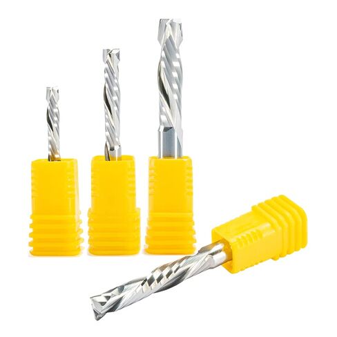 2pcs Spiral Router Bits CNC End Mill - Up & Down Cut Compression Bit - 3.175/4/5/6/8/10mm Shank - Tungsten Steel(6x22mm) in Kuwait