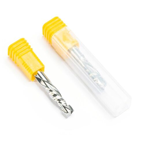 2pcs Spiral Router Bits CNC End Mill - Up & Down Cut Compression Bit - 3.175/4/5/6/8/10mm Shank - Tungsten Steel(6x22mm) in Kuwait