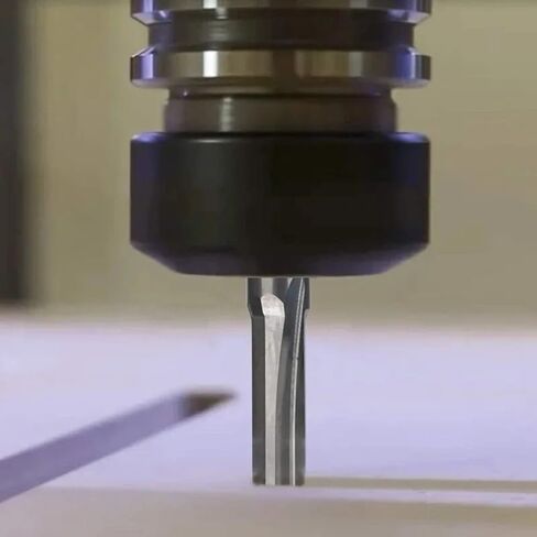 10 قطع من لقم التوجيه CNC بفتحة مستقيمة مزدوجة الحواف من الكربيد الصلب - ساق 3.175 مم، قطر القطع 3.175 مم، الطول الإجمالي 38 مم in Kuwait