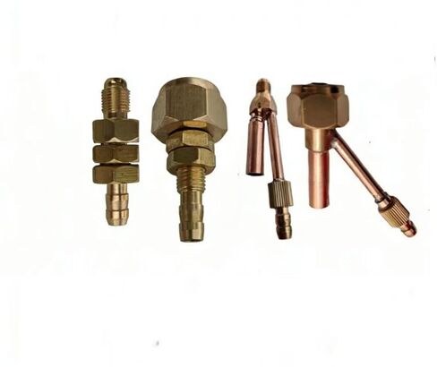 P80 Plasma Cutter Upper and Lower Joint Kit, Copper Material, High Temperature Resistance, 3 Sets, Replacement Parts for Cutting Torch (P80 Joint + 8mm Copper Tube 3 Sets) in Kuwait