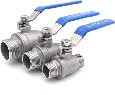 1pc 1" 304 Stainless Steel Two-Piece Ball Valve BSP Male External Thread，Full Port Fitting Plumbing Fittings in Kuwait