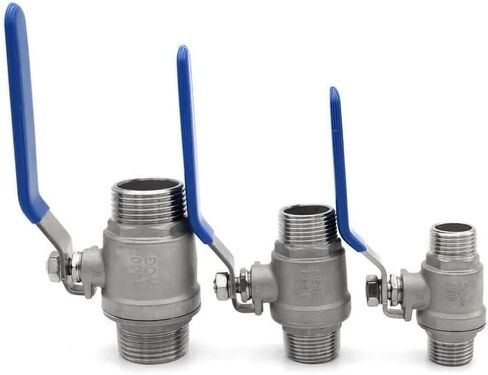 1pc 1" 304 Stainless Steel Two-Piece Ball Valve BSP Male External Thread，Full Port Fitting Plumbing Fittings in Kuwait
