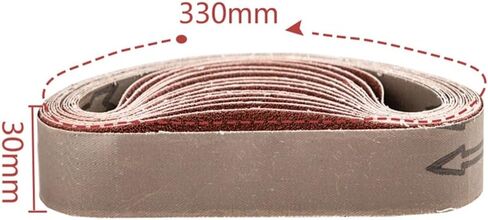 Sander Belt 10pcs 330x30mm Sanding Belts Grit 40 to 1000 Wood Soft Metal Polishing Sandpaper Abrasive Bands for Belt Sander Tool(60) in Kuwait