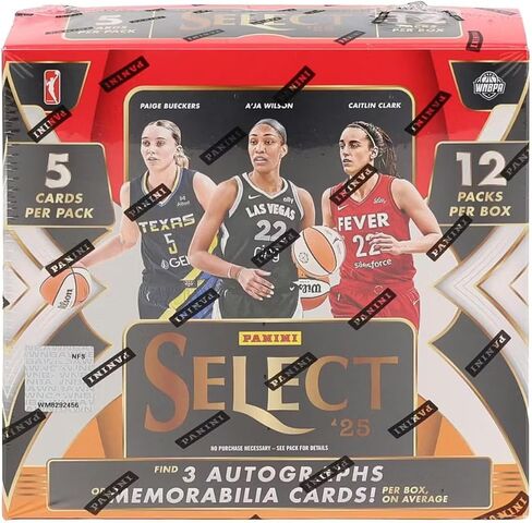 2025 Panini Select WNBA Basketball Hobby Trading Card Box (3 Autographs or Memorabilia Cards Per Box) in Kuwait