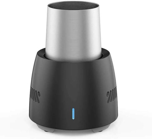 Iced Beer Wine Beverage Electronic Bottle Chiller, Portable Mini Refrigeration Rapid Cup Cooler, Desktop Fast Cooling Fridge Single Bottle Drink Chiller for Home & Travel-Black in Kuwait