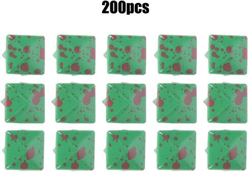 Generic Square Rivets Decorative Rivet Rivet Stud Fashionable Metal DIY for Hats Bags Shoes 9mm Pack of 200pcs (Red dots on Green Background) in Kuwait