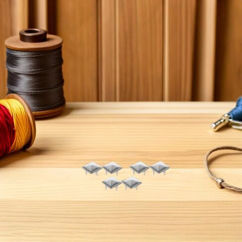 GRIRIW المعادن مربع الهرم ترصيع تنوعا الشرير الصخرة تصميم الملحقات 150pcs مع 4 شوكات وحقائب للمجوهرات الحرفية والحقائب والملابس للزينة DIY in Kuwait