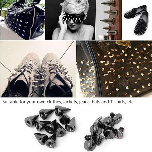 Generic Durable Stud Spike Rivet 50pcs Metal Set for DIY Clothing Accessories Jackets Shoes Multicolor (Gray) in Kuwait