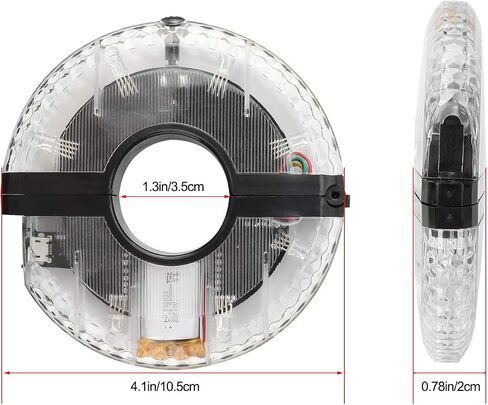 TAGVO Upgrade Cycling Hub Light - 7 LED 9 Colors 18 Images Waterproof USB Rechargeable Bike Wheel Lights - Spoke Safety and Magic Decoration Bicycle Accessories in Kuwait