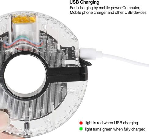 TAGVO Upgrade Cycling Hub Light - 7 LED 9 Colors 18 Images Waterproof USB Rechargeable Bike Wheel Lights - Spoke Safety and Magic Decoration Bicycle Accessories in Kuwait