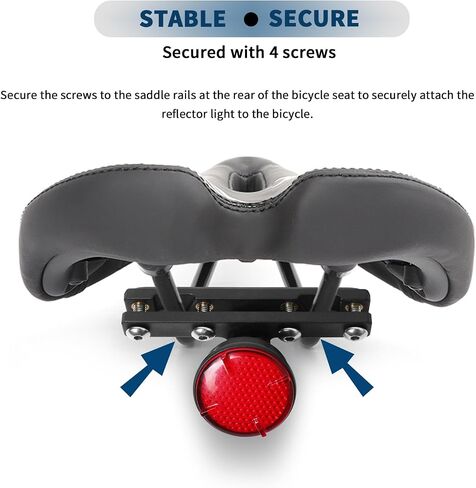 2 in 1 Bike Seat Bow Reflector Light Hidden Mount Protective Shell Cover for AirTag, Bike Saddle Rails Anti-Theft Reflector Mounts Tracker Holder in Kuwait