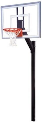 First Team Legacy III Steel-Acrylic In Ground Fixed Height Basketball System44; Black in Kuwait