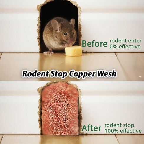 10m Copper Mesh for Rodent Control, Pure Copper Wire Mesh Roll, Rustproof Double Layer Exclusion Barrier for Hole Blocking (33ft Length)​ in Kuwait