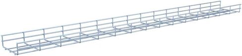 Wire Mesh Cable Tray, Electro Zinc Plated, Silver Steel, 1.97 x 5.91 x 59.06 inch, 2-Pack in Kuwait