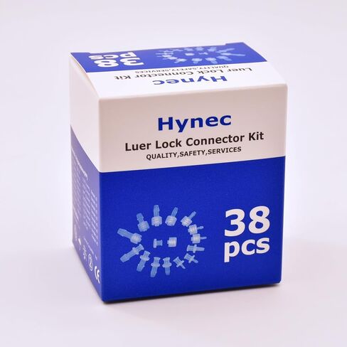 مجموعة محول قفل لور من البولي بروبيلين (PP) من Hynec للأنابيب - 38 حزمة مع موصلات ذكر وأنثى (أغطية)، مناسبة للمختبر والخرطوم والاستخدام الصناعي (1) in Kuwait