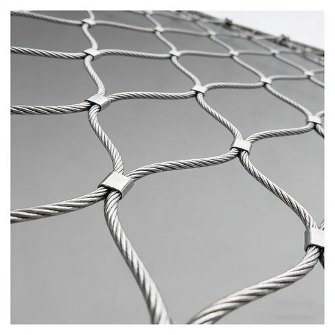Stair Safety Mesh Stainless Steel Cable Wire Rope Netting 304 Hard and Heat Resisting Metal Guardrail Net Plant Climbing(1.2x3m/3.9x9.9ft) in Kuwait
