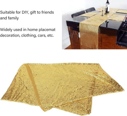 Gold Color Sequin Fabric Aluminum Metal Mesh Clothing Aluminum Mesh for Shoes Bag Decorating in Kuwait