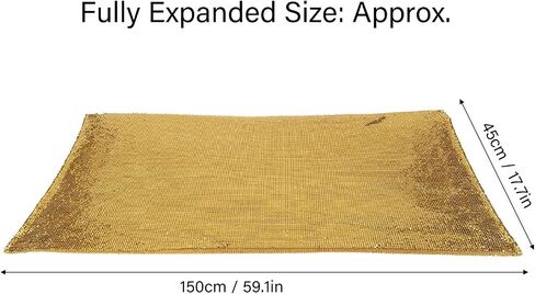 Gold Color Sequin Fabric Aluminum Metal Mesh Clothing Aluminum Mesh for Shoes Bag Decorating in Kuwait