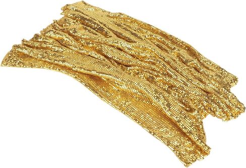 Gold Color Sequin Fabric Aluminum Metal Mesh Clothing Aluminum Mesh for Shoes Bag Decorating in Kuwait