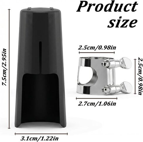 Clarinet Ligature, Clarinets Mouthpiece Cap Clarinet Accessories Mouthpiece Cover for Clarinets for the Clarinet-Mouthpieces Practice Requirements Of Students Or Beginners in Kuwait