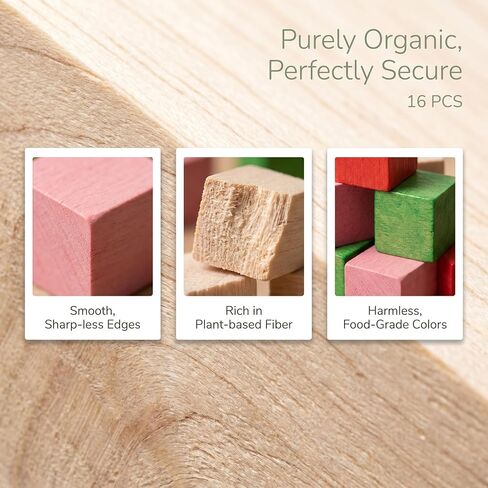 Chew Blocks Toys Balsa Wood Natural Chew Blocks for Hamster Chinchilla Guinea Pig,Molar Treats Snack for Small Animals Teeth Care for 16 Pack (40x40x40mm) in Kuwait