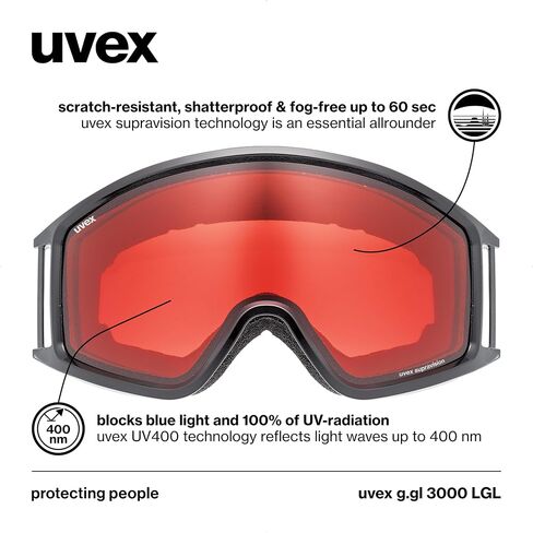Uvex Unisex G.gl 3000 Lgl ski goggle in Kuwait