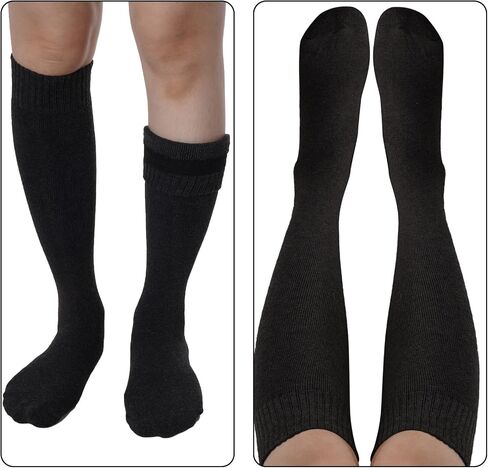 4 Pairs Women's Winter Warm Knee High Socks Extra Cotton Thermal Boot Stockings for Ski Cold Weather in Saudi Arabia