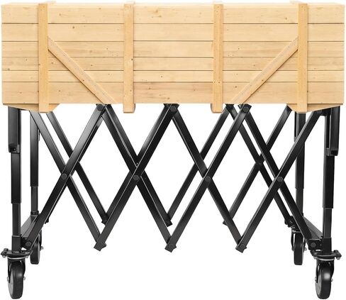 Portable Foldable Funeral Stretcher Trolley, Heavy Duty Carbon Steel Coffin Trailer, Church Coffin Rack Cart with 4 Handles for Funeral Home and Chapel Use, Black in Kuwait
