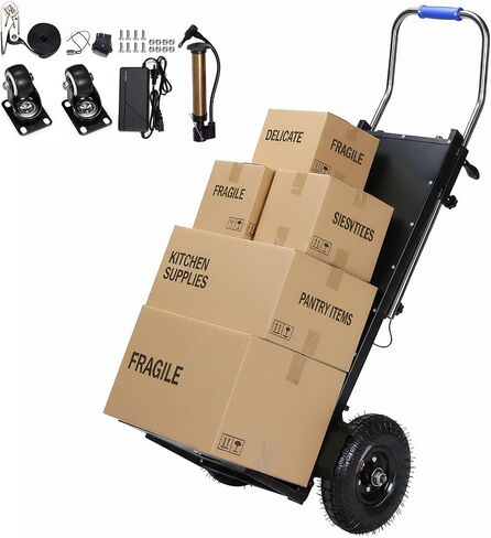 Electric Stair Climbing Dolly 880lbs Load Capacity 1500W Electric Stair Climber Hand Trucks with Safety Rope for Warehouse Logistics Transport Moving Furniture in Kuwait