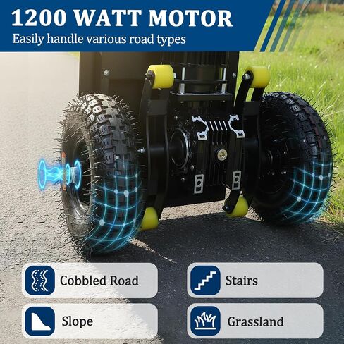 Electric Stair Climbing Dolly 880lbs Load Capacity 1500W Electric Stair Climber Hand Trucks with Safety Rope for Warehouse Logistics Transport Moving Furniture in Kuwait