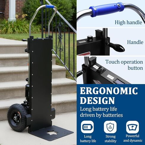 Electric Stair Climbing Dolly 880lbs Load Capacity 1500W Electric Stair Climber Hand Trucks with Safety Rope for Warehouse Logistics Transport Moving Furniture in Kuwait