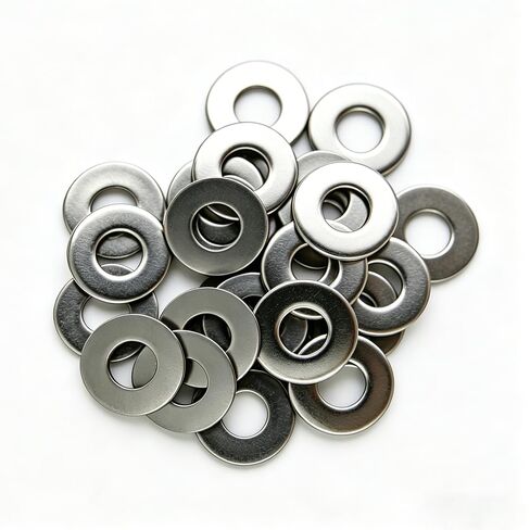 1/2" غسالات مسطحة 1-1/16" OD، 1/2" ID، الفولاذ المقاوم للصدأ 304(18-8)، 30 حزمة، SAE غسالات معدنية للبراغي من DYFOL in Kuwait